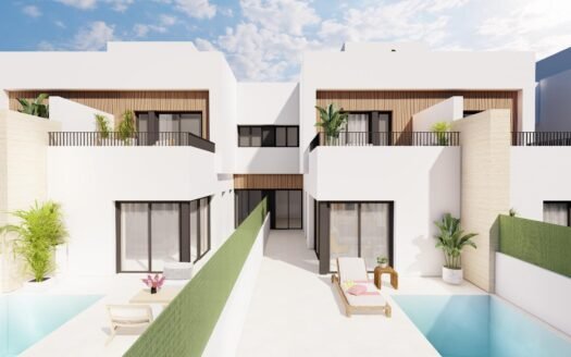 Modern Semi-Detached Villas with Private Pool Near the Sea in Santiago de la Ribera