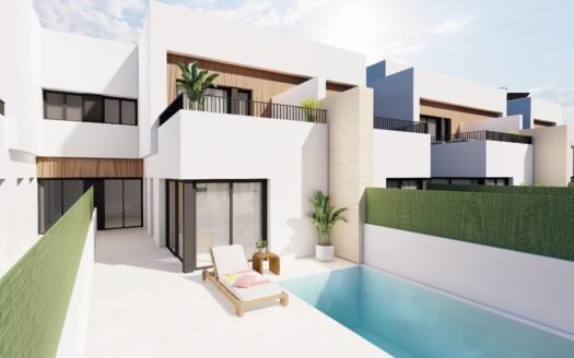 Modern Semi-Detached Villas with Private Pool Near the Sea in Santiago de la Ribera