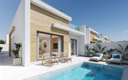 Modern One Level Villas with Private Pool and Solarium in El Jimenado Murcia