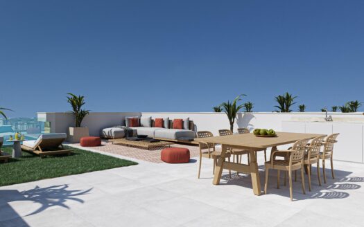 Modern One Level Villas with Private Pool and Solarium in El Jimenado Murcia