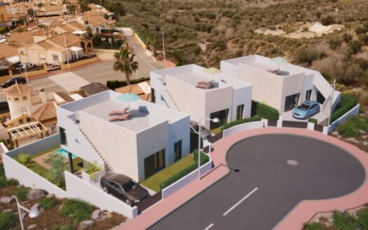 Development of 3 newly built detached villas with private swimming pools at the Mazarrón Country Club