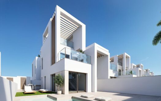 Villas de nueva construcción con piscina privada en Serena Golf-Los Alcázares