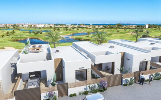 Apartamentos y villas de nueva construcción en primera línea de golf en Los Alcázares, Costa Cálida