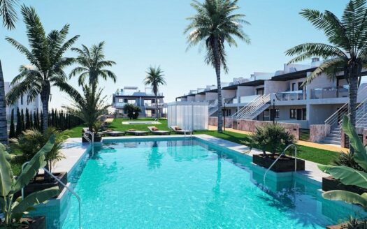 Bungalows neufs avec jardin ou solarium près de la plage à Pilar de la Horadada