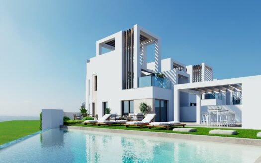 Villas de nueva construcción con piscina privada en Serena Golf-Los Alcázares